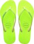 Havaianas Slim Glitter Neon Dames Slippers Lime Green - Thumbnail 1