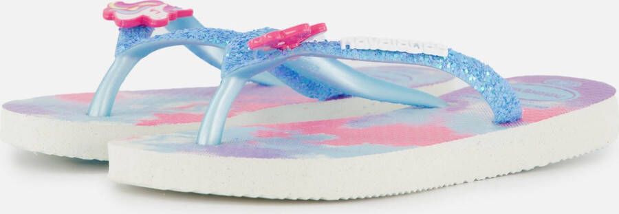 Havaianas Slim Glitter Slippers blauw Rubber Dames