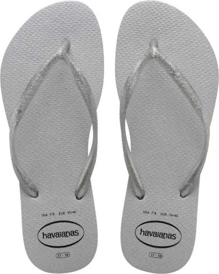 Havaianas Slim Gloss F Teenslippers Kinderen Zilver