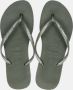 HAVAIANAS Teenslippers Dames Slim Logo Metallic Maat: 41 42 Materiaal: Rubber Kleur: Groen - Thumbnail 2