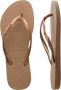 Havaianas Slim logo metallic rose gold Rose - Thumbnail 2