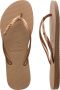 HAVAIANAS Teenslippers Dames Slim Logo Metallic Maat: 41 42 Materiaal: Rubber Kleur: Rose goud - Thumbnail 2