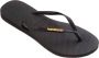 HAVAIANAS Teenslippers Dames Slim Logo Metallic Maat: 35 36 Materiaal: Rubber Kleur: Zwart - Thumbnail 3