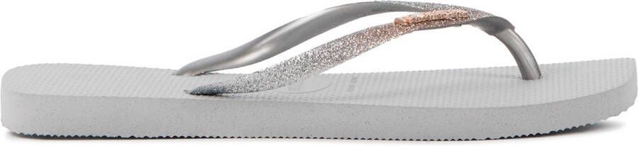 Havaianas Slippers Teenslippers Dames Square glitter Grijs