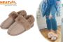 Heat Essentials Instap Sloffen Dames Vilt Taupe| |Dames Pantoffels Dames Sloffen Spaanse Sloffen Texelse Wollen Sloffen - Thumbnail 1