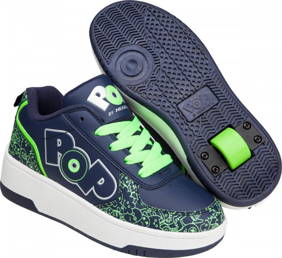 Heelys Pop Strike Sneakers voor Jongens(Blauw Groen Zilver )