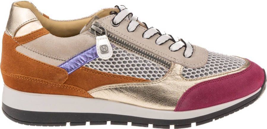 Helioform Sneaker combi taupe goud fucsia Kleur Multi)