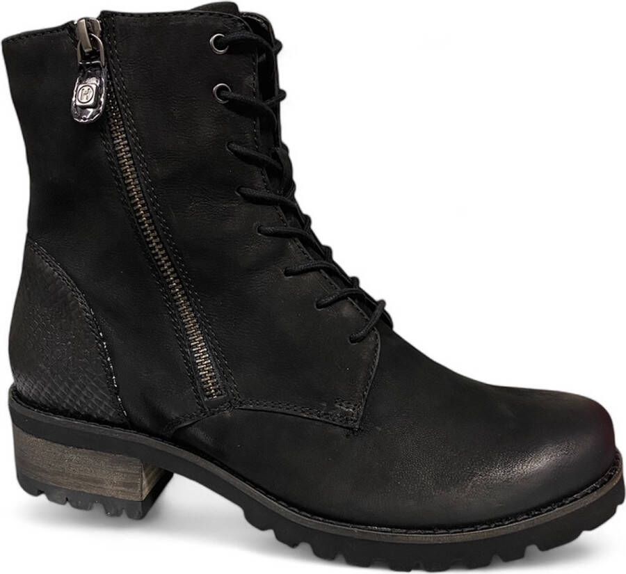 Helioform 659.011-0404 Zwart-veterboot K Leest extra breed-K Leest extra breed