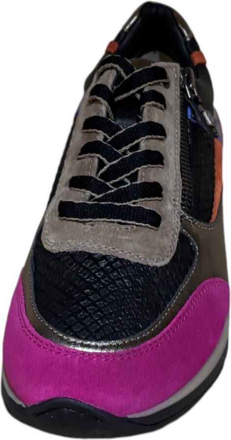 Helioform Combi Zwart fucsia brons blauw H sneaker Kleur Zwart)