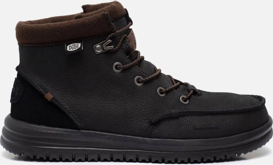 Hey Dude Bradley Boot Leather Black Wandelschoenen Heren