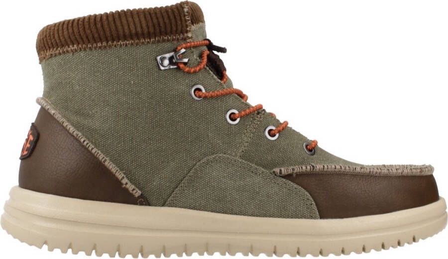 Hey Dude Ribfluwelen Kraag Veterschoenen Green Heren