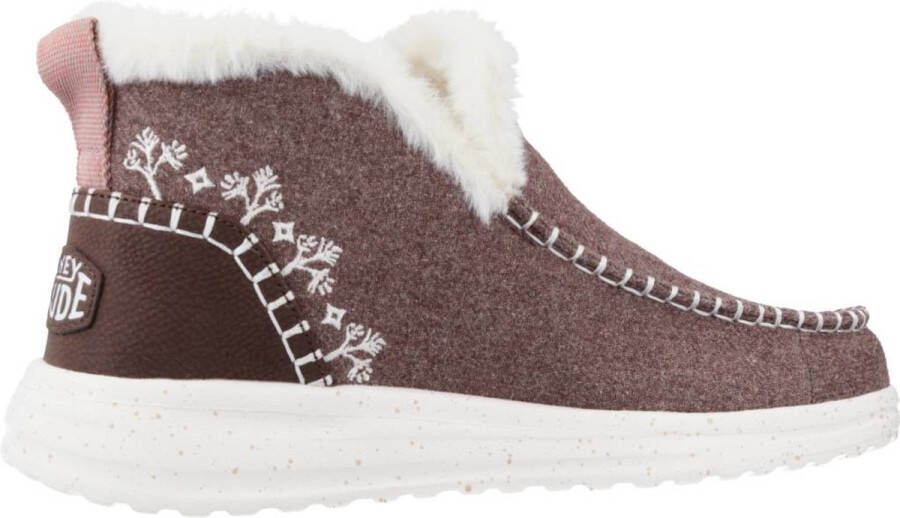 Hey Dude Denny Wool Faux Shearling Schoenen Bruin Vrouw