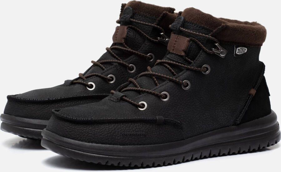 Hey Dude Bradley Boot Leather Black Wandelschoenen Heren