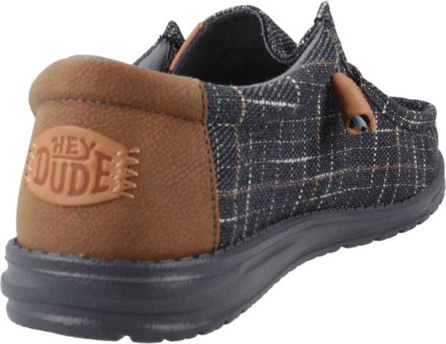 Hey Dude Geruite Veterschoenen Blue Heren