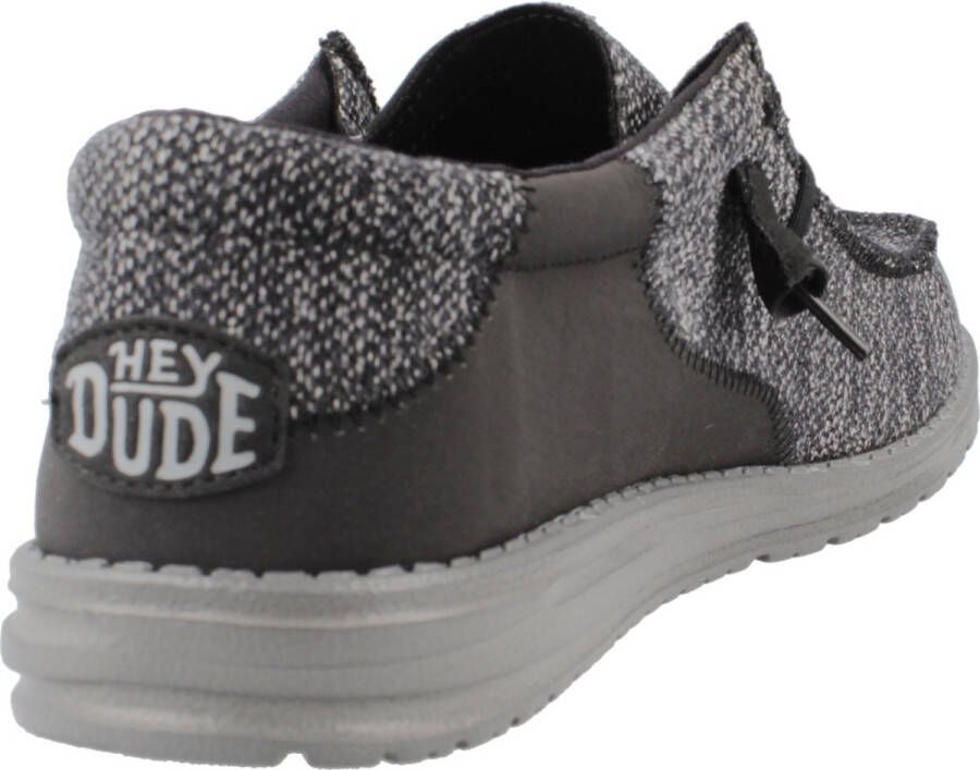 Hey Dude Stijlvolle Wally Stitch Flecked Veterschoenen Black Heren