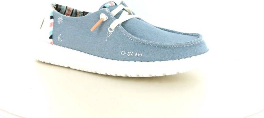 HEYDUDE Wendy Boho Veterschoenen blauw Canvas Dames