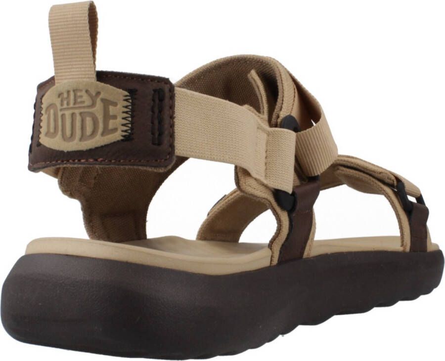 HEYDUDE Carson Sport Mode Heren Sandalen Tan White