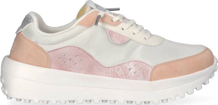 HEYDUDE Hayden Shine Dames Sneakers Peach White