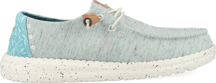 HeyDude Women's Wendy Heathered Slub Tropical Sneakers turkoois