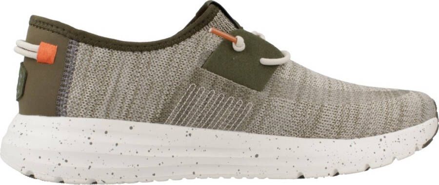 HEYDUDE Sirocco Sport Mode Heren Sneakers Green Dusty Olive Orange