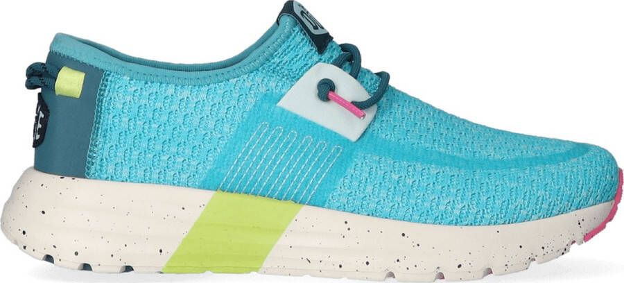 HEYDUDE Sirocco Sport Stripe Dames Sneakers Teal