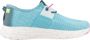 HEYDUDE Sirocco Sport Stripe Dames Sneakers Teal - Thumbnail 1