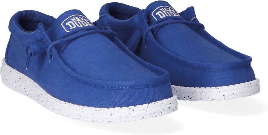 Hey Dude HEYDUDE Wally Slub Canvas Heren Instappers True Blue Blauw HD40009