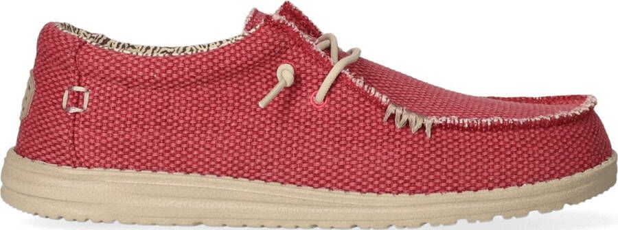 HEYDUDE Wally Braided Heren Instappers Pompeian Red