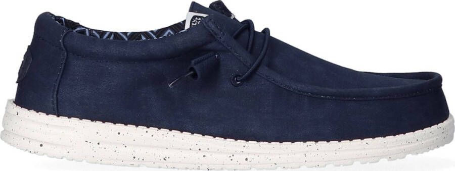 Hey Dude Canvas Schoenen Wally Natuurlijk Blue Heren