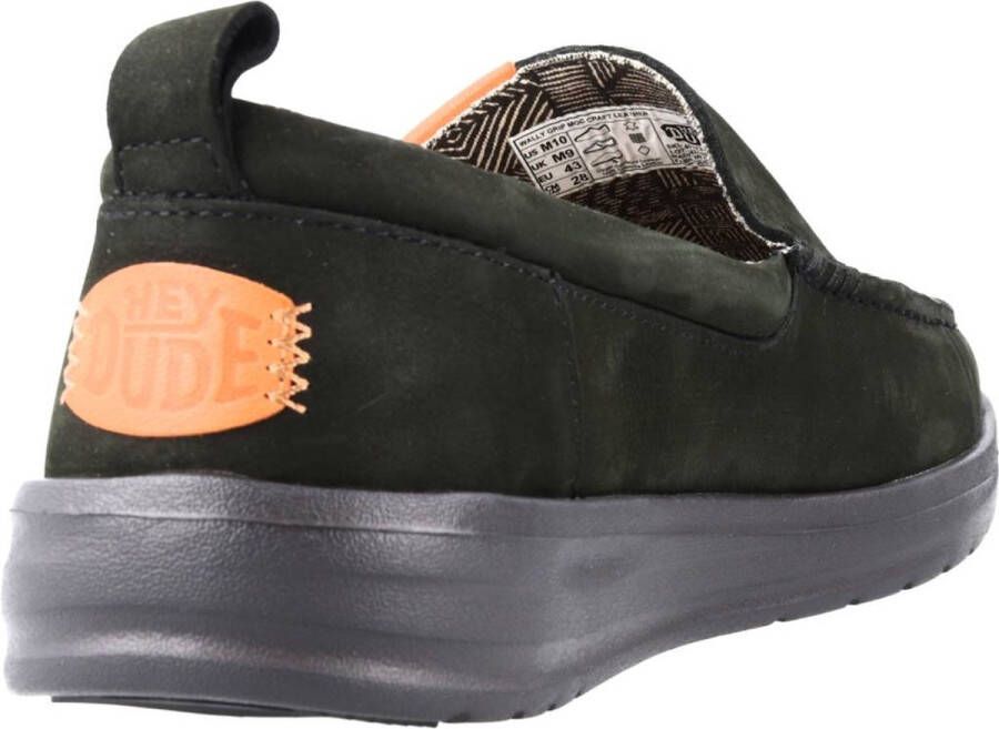 HEYDUDE Wally Grip Moc Craft Leather Heren Mocassins Black