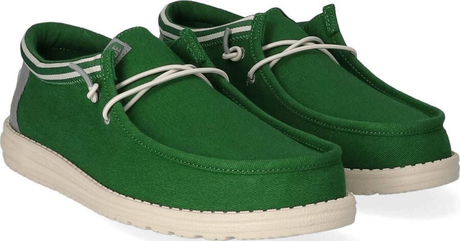 HEYDUDE Wally Letterman Heren Instappers Green White