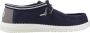 HEYDUDE Wally Letterman Heren Instappers Navy Grey - Thumbnail 3