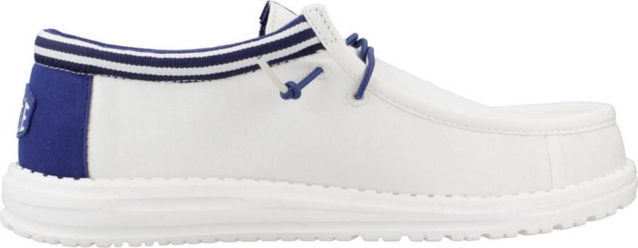 HEYDUDE Wally Letterman Heren Instappers White Blue