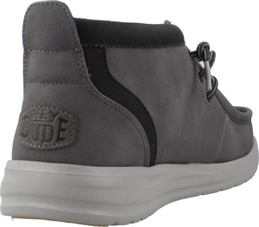 HEYDUDE Wally Mid GripR Classic Heren Instappers Grey Black