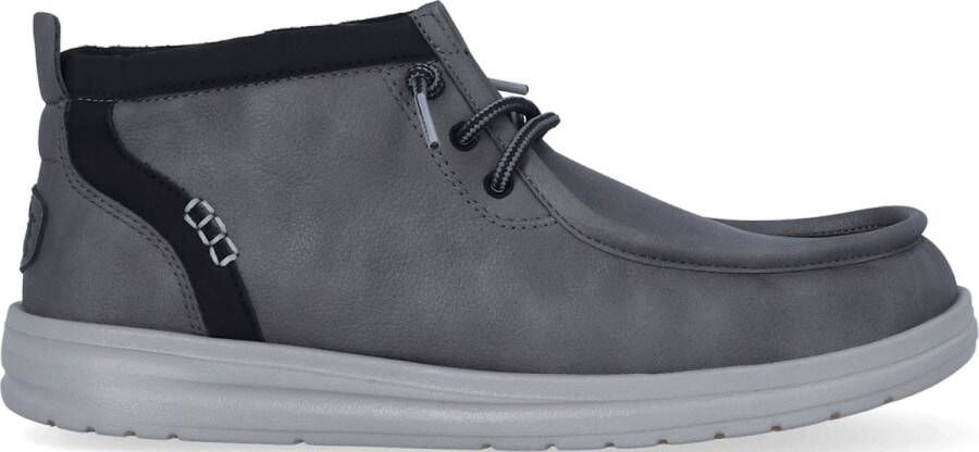 HEYDUDE Wally Mid GripR Classic Heren Instappers Grey Black