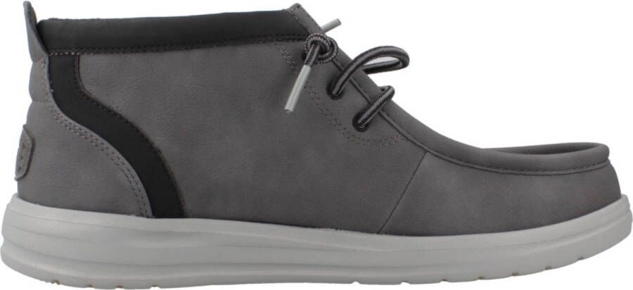 HEYDUDE Wally Mid GripR Classic Heren Instappers Grey Black