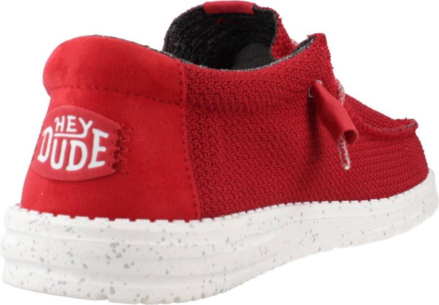 HEYDUDE Wally Sport Mesh Heren Instappers Dark Red