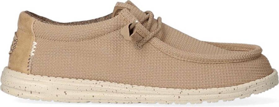 HEYDUDE Wally Sport Mesh Heren Instappers Tan White