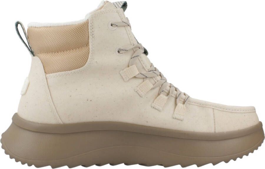 HEYDUDE Wendy Apres Coated Twill Dames Boots Ivory