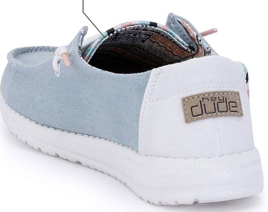 HEYDUDE Wendy Boho Veterschoenen blauw Canvas Dames