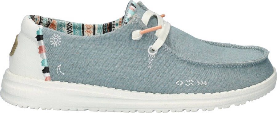 HEYDUDE Wendy Boho Veterschoenen blauw Canvas Dames