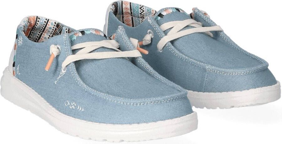 HEYDUDE Wendy Boho Veterschoenen blauw Canvas Dames