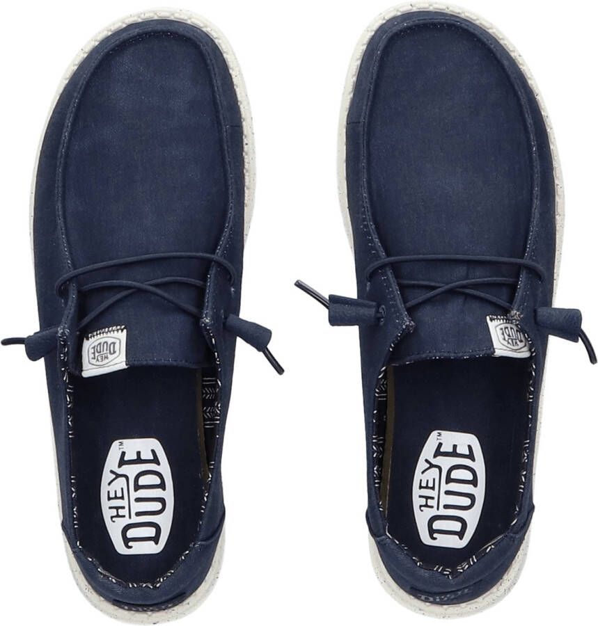 HEYDUDE Wendy Canvas Dames Instappers Navy