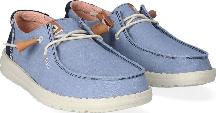 HEYDUDE Wendy Chambray Boho Dames Instappers Blue