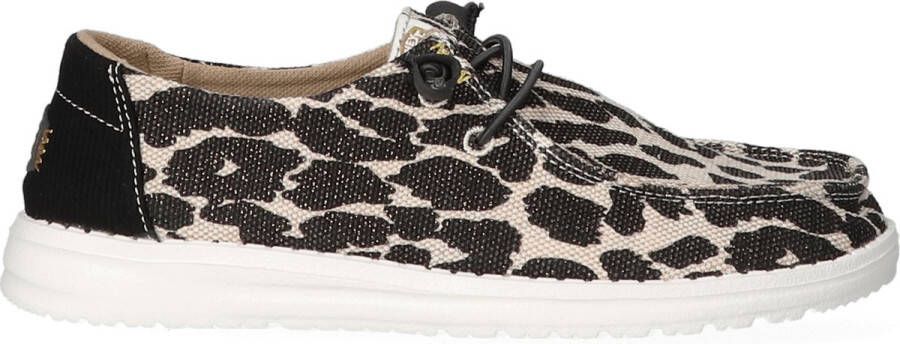 Heydude Instappers Wendy Leopard HD40735-097 Zwart Grijs