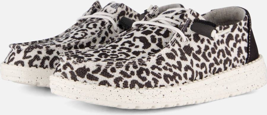 HEYDUDE Wendy Leopard Instappers zwart Canvas Dames