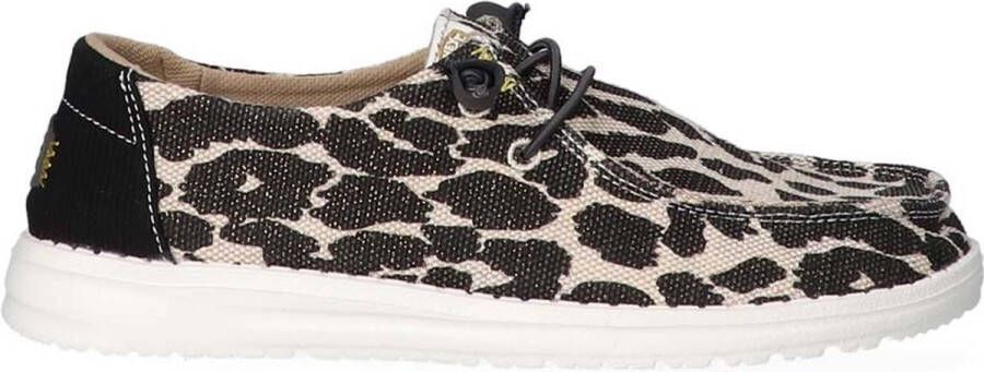 Heydude Instappers Wendy Leopard HD40735-097 Zwart Grijs