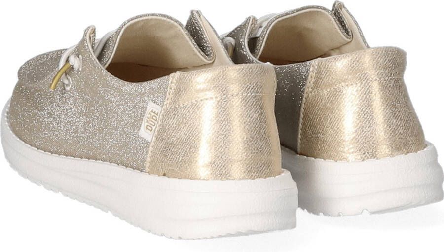 HeyDude Women's Wendy Metallic Sparkle Sneakers beige