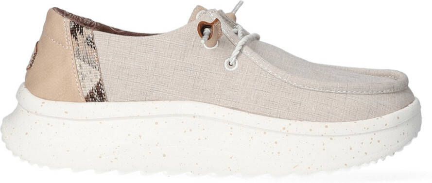 Hey Dude Geweven Veterschoenen voor Vrouwen Beige Dames