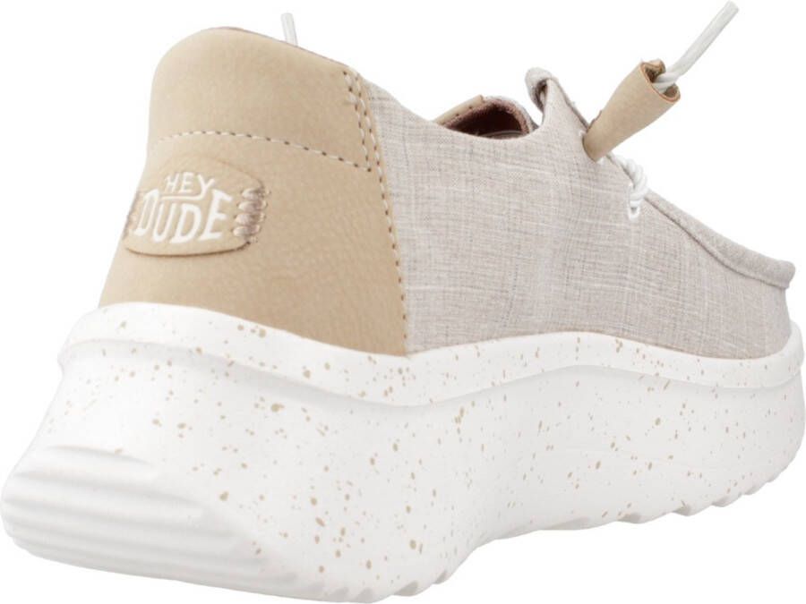 Hey Dude Geweven Veterschoenen voor Vrouwen Beige Dames